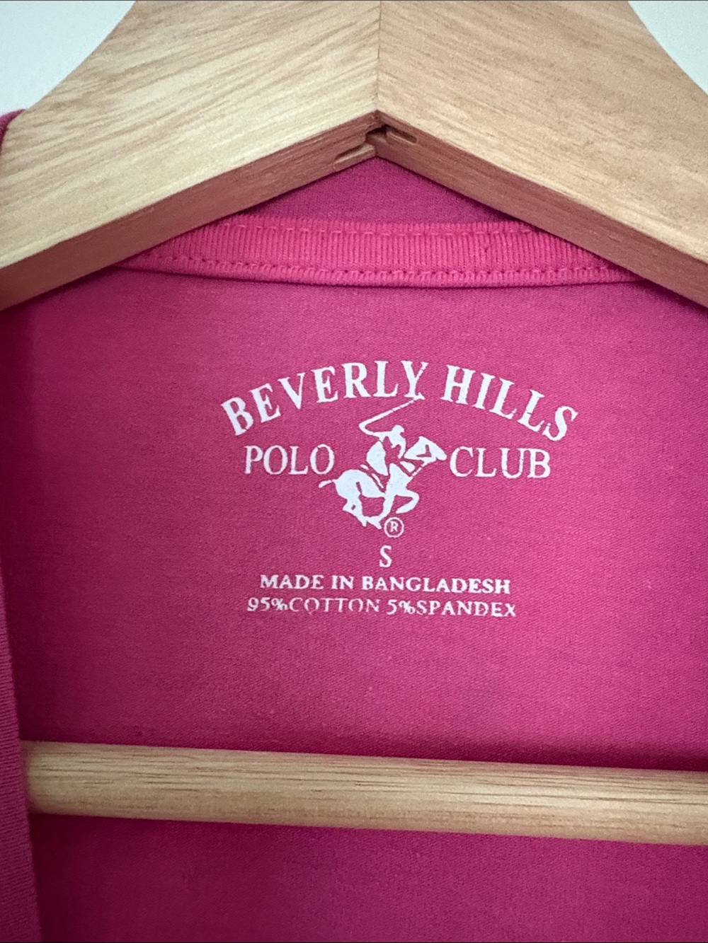 Beverly Hills Polo Club Women's Crewneck Short Sleeve Tee - Hot Pink - Picture 2 of 5